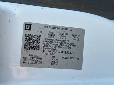 2019 Chevrolet Express Cargo 2500 CARGO