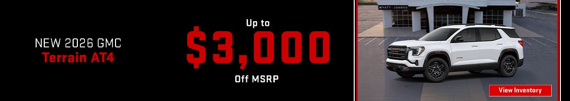 Up to $3,000 Off 2026 GMC Terrain AT4 – Clarksville, TN