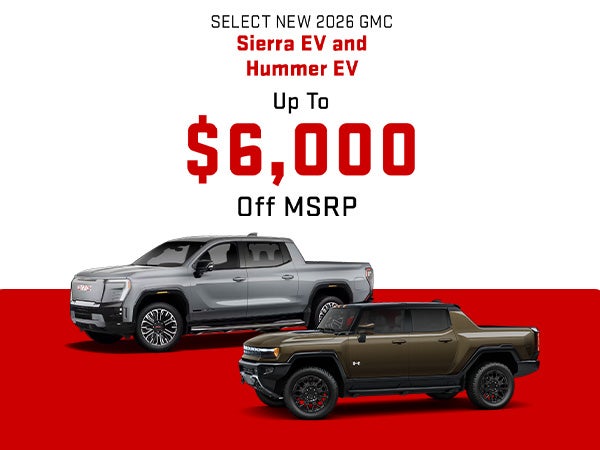 Select New 2026 GMC Sierra EV and Hummer EV